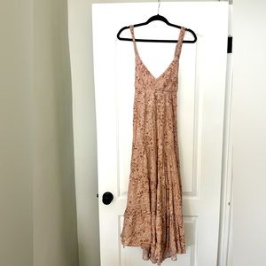 Women’s Midi Dress Open Back Tie Bow
